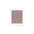 Wavy Stripes Mocha Brown and Dusty Light Blue Ogee A-Go-Go Pattern Art Print Gallery Image 1