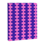 Wavy Stripes Ogee A-Go-Go Bold Pop Pattern in Purple Pink Canvas Print Gallery Image 8
