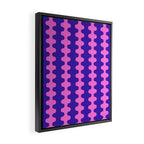 Wavy Stripes Ogee A-Go-Go Bold Pop Pattern in Purple Pink Framed Canvas Print Gallery Image 2