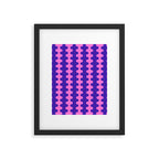 Wavy Stripes Ogee A-Go-Go Bold Pop Pattern in Purple Pink Framed Art Print Gallery Image 6