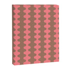 Wavy Stripes Ogee A-Go-Go Eclectic Vertical Pattern in Mocha and Soft Pink Canvas Print Gallery Image 8