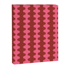 Wavy Stripes Ogee A-Go-Go Eclectic Vertical Pattern in Pink and Russet Canvas Print Gallery Image 8