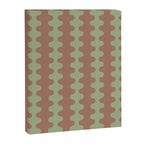 Wavy Stripes Ogee A-Go-Go Pattern in Mocha Brown and Earthy Sage Green Canvas Print Gallery Image 8