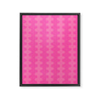 Wavy Stripes Ogee A-Go-Go Pop Pattern in Double Pink Framed Canvas Print Gallery Image 8
