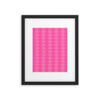 Wavy Stripes Ogee A-Go-Go Pop Pattern in Double Pink Framed Art Print Gallery Image 6