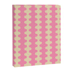 Wavy Stripes Ogee A-Go-Go Retro Contemporary Pattern in Pink Cream Canvas Print Gallery Image 8