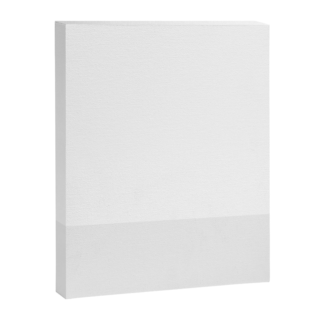 White and Pale Gray Minimalist Color Block Canvas Print Gallery Image 8