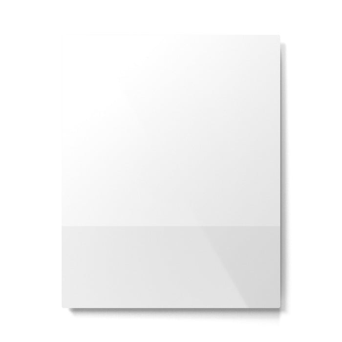 White and Pale Gray Minimalist Color Block Metal Print Gallery Image 1
