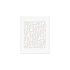 White Mid Century Modern Loop Pattern Art Print Gallery Image 1