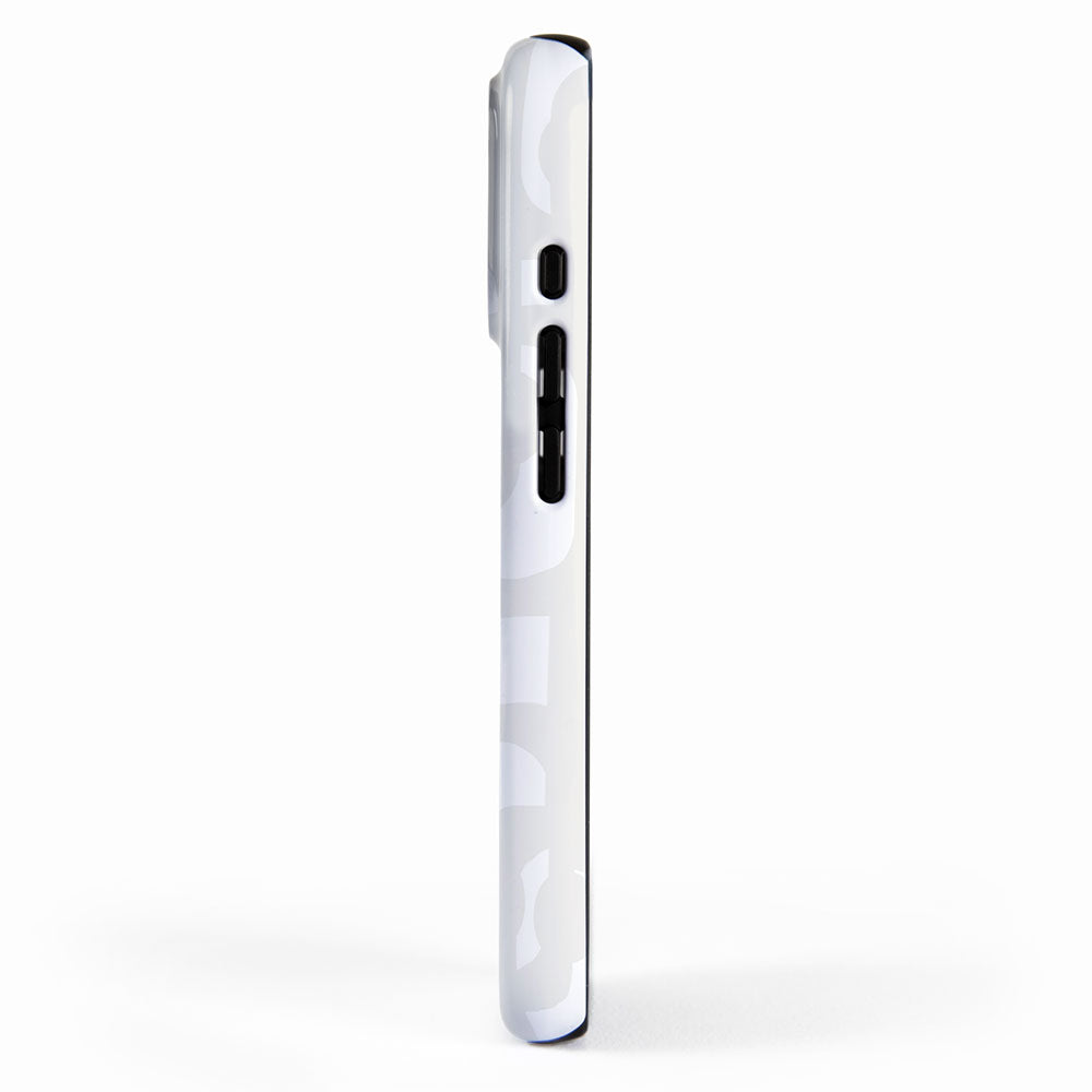 White Mid Century Modern Loop Pattern iPhone Case Gallery Image 2