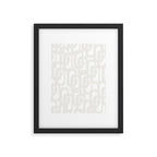 White Mid Century Modern Loop Pattern Framed Art Print Gallery Image 6