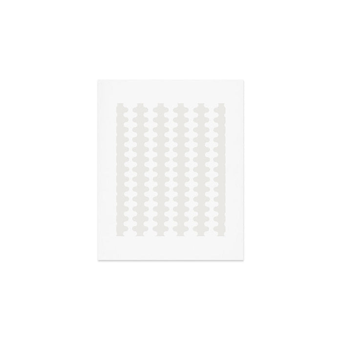 White Wavy Ogee A-Go-Go Pop Stripes Pattern Art Print Gallery Image 1