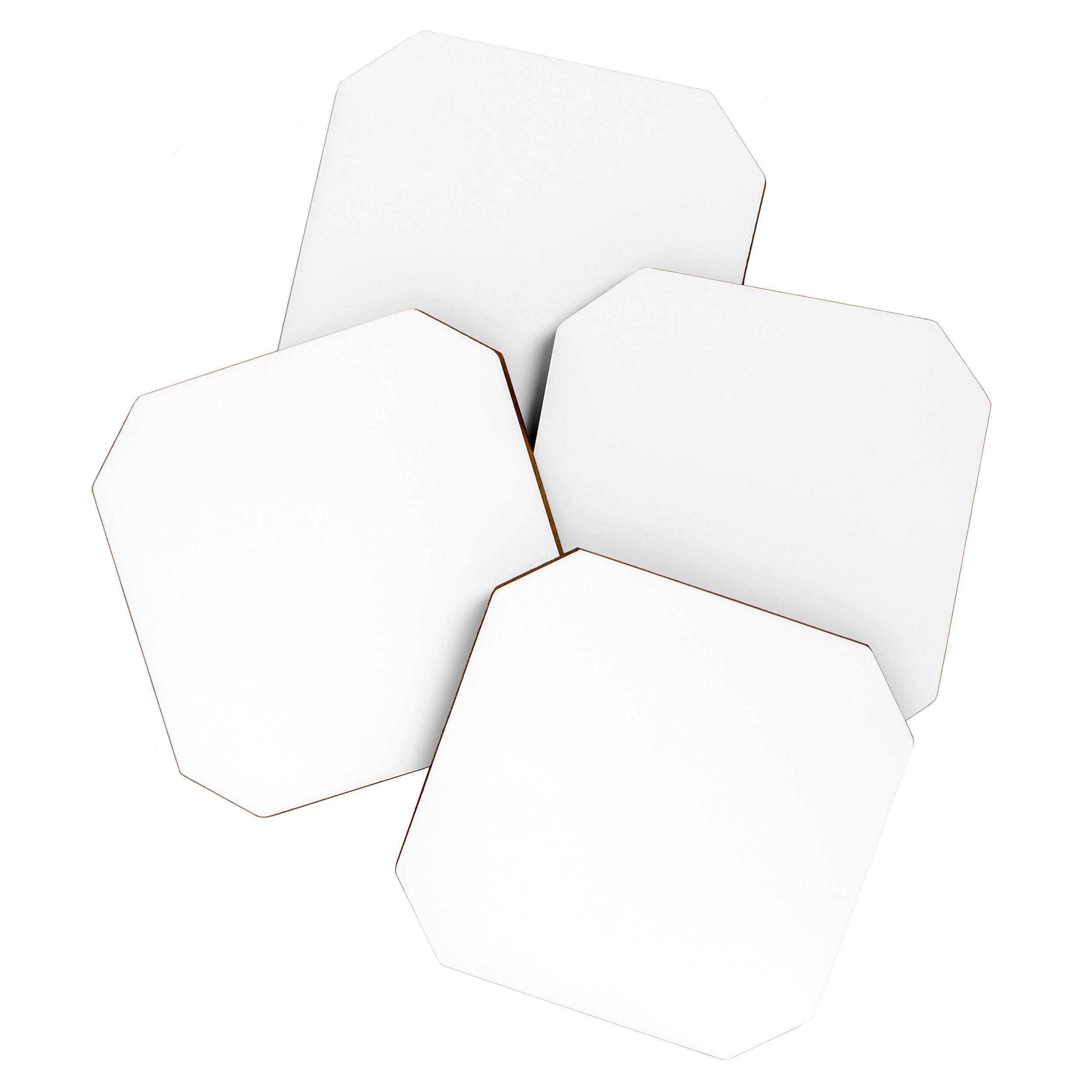 Whitest White Plain Solid  Coaster Gallery Image 1