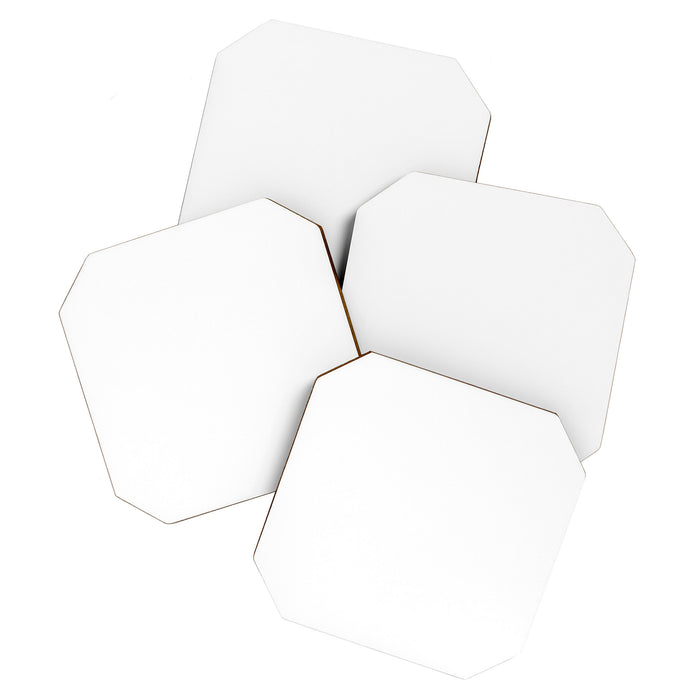 Whitest White Plain Solid  Coaster Gallery Image 1