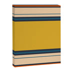Wide and Thin Stripes Minimal Color Block Pattern Mustard Blue Orange Canvas Print Gallery Image 8