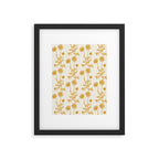 Wild Daisies Mustard Floral Botanical Pattern Framed Art Print Gallery Image 5