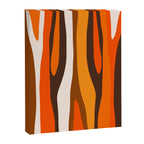 Wild Stripes Abstract Pattern in 70s Brown and Orange Canvas Print Gallery Image 8