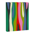 Wild Stripes Modern Multicolor Abstract Pattern Blue Pink Red Green Canvas Print Gallery Image 8