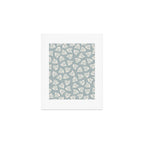 Wispy Leaves Contemporary Abstract Pattern in Light Blue-Gray and Cream Art Print Gallery Image 1
