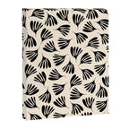 Wispy Leaves Contemporary Pattern in Black and Almond Cream Canvas Print Gallery Image 6