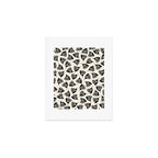 Wispy Leaves Contemporary Pattern in Black and Almond Cream Art Print Gallery Image 1