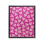 Wispy Leaves Contemporary Pattern in Deep Thulian Pink Framed Canvas Print Gallery Image 6