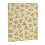 Wispy Leaves Contemporary Pattern in Mustard Gold and Cream Canvas Print Gallery Image 6