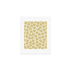 Wispy Leaves Contemporary Pattern in Mustard Gold and Cream Art Print Gallery Image 1