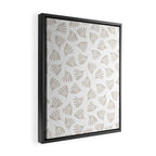 Wispy Leaves Neutral Contemporary Abstract Botanical Pattern Framed Canvas Print Gallery Image 2