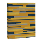 Wright 3 Geometric Midcentury Modern Pattern in Navy Blue, Mustard, and Gray Canvas Print Gallery Image 8