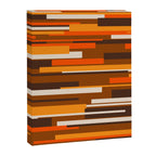Wright Mid Century Modern Geometric Abstract Pattern in Retro 70s Brown and Orange Canvas Print Gallery Image 8