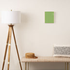 Yellow and Green Stripes Classic Double Stripe Vertical Pattern Canvas Print Gallery Image 2