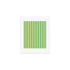 Yellow and Green Stripes Classic Double Stripe Vertical Pattern Art Print Gallery Image 1