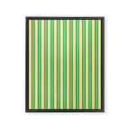 Yellow and Green Stripes Classic Double Stripe Vertical Pattern Framed Canvas Print Gallery Image 8