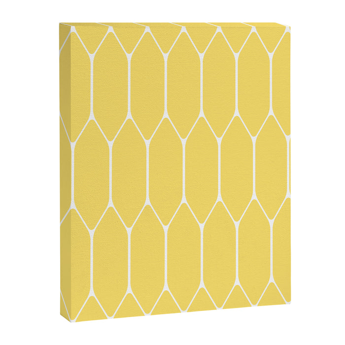 Yellow Long Honeycomb Minimalist Geometric Pattern Canvas Print Gallery Image 1