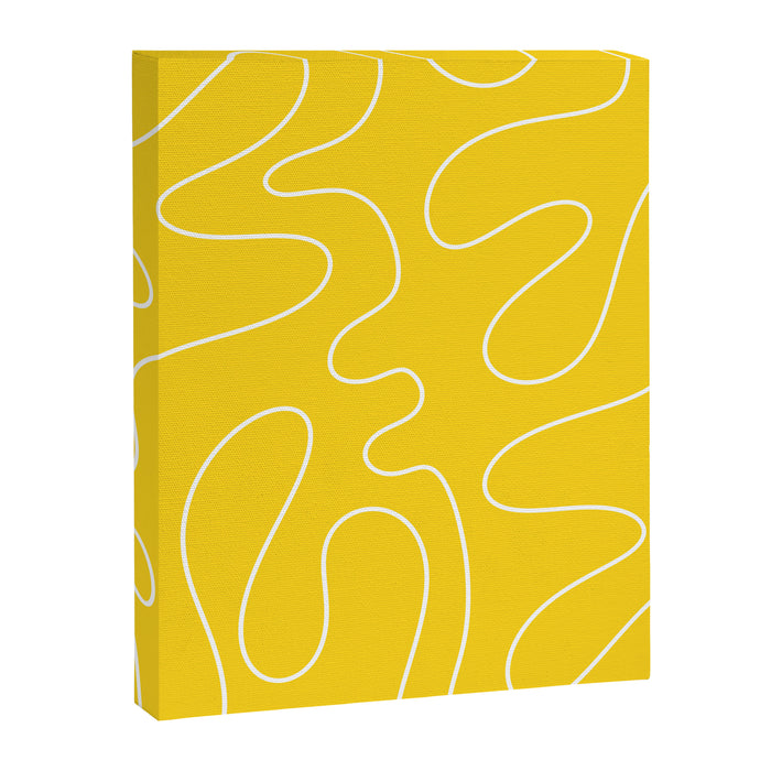 Yellow Squiggle Abstract Pattern Canvas Print Gallery Image 1