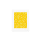 Yellow Squiggle Abstract Pattern Art Print Gallery Image 1