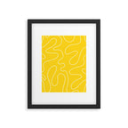 Yellow Squiggle Abstract Pattern Framed Art Print Gallery Image 6