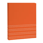 Zoe Dotted Smudge Stripes Minimalist Pattern in Orange and White Canvas Print Gallery Image 8