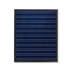 Zoe Painted Dot Striped Pattern in Nautical Navy Blue and White Framed Canvas Print Gallery Image 8