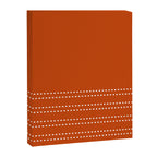Zoe Painted Dot Stripes Minimalist Pattern in Burnt Orange and White Canvas Print Gallery Image 8
