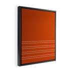 Zoe Painted Dot Stripes Minimalist Pattern in Burnt Orange and White Framed Canvas Print Gallery Image 2