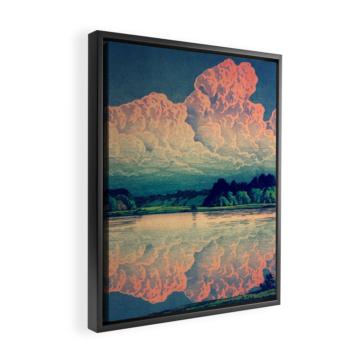 Admiring the Clouds in Kono Framed Canvas Print Gallery Image 2