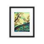 At Suidi - Autumn Mountain & Tree Ukiyoe Nature Landscape Framed Art Print Gallery Image 6