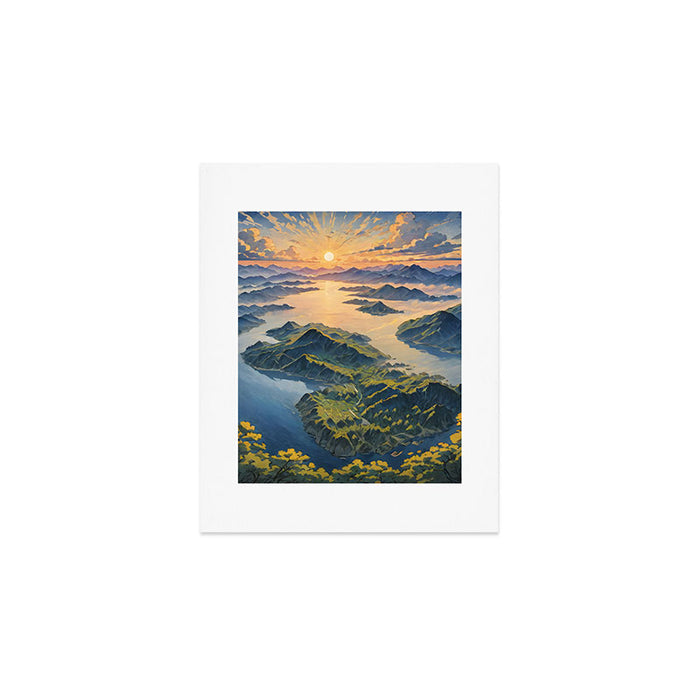 Awoke - A Contemporary Ukiyo-e Nature Landscape Art Print Gallery Image 1