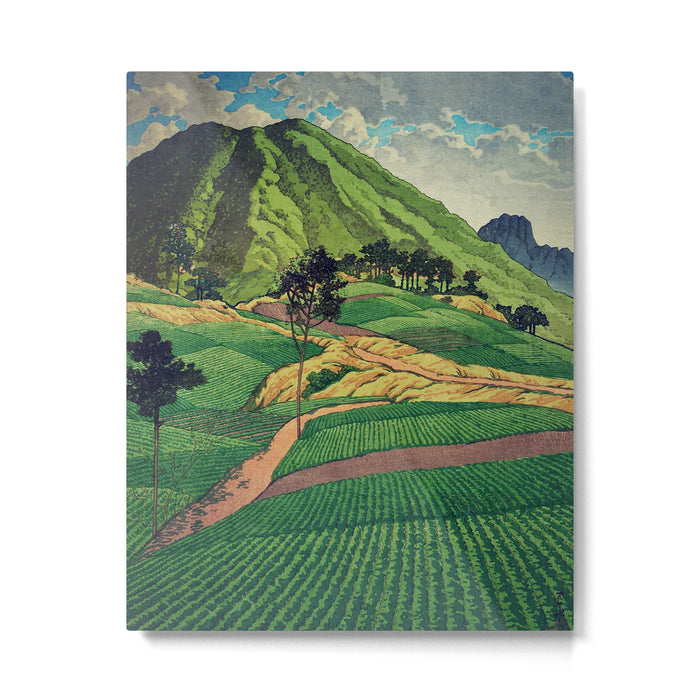 Crossing people's land in Iksey - Summer Green Mountain Ukiyoe Nature Landscape Metal Print Gallery Image 1