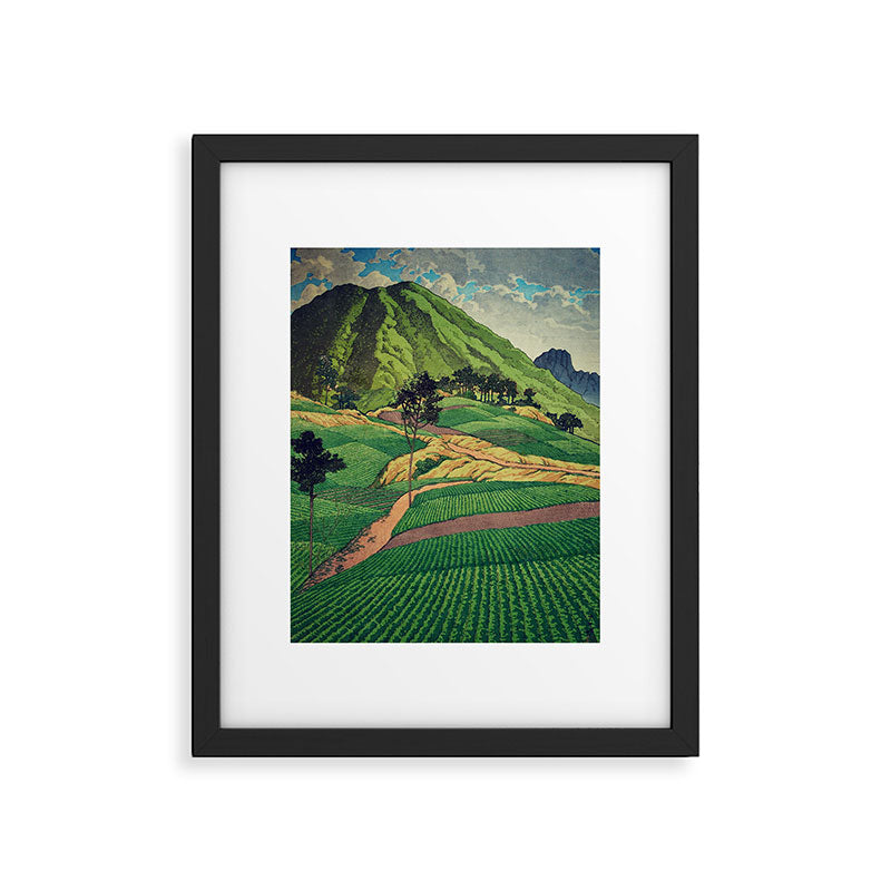 Crossing people's land in Iksey - Summer Green Mountain Ukiyoe Nature Landscape Framed Art Print Gallery Image 5