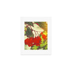 Deep Within - Flowers in the Mist -  Ukiyo Nature Landscape  in Red, Green, Yellow & Orange Art Print Gallery Image 1