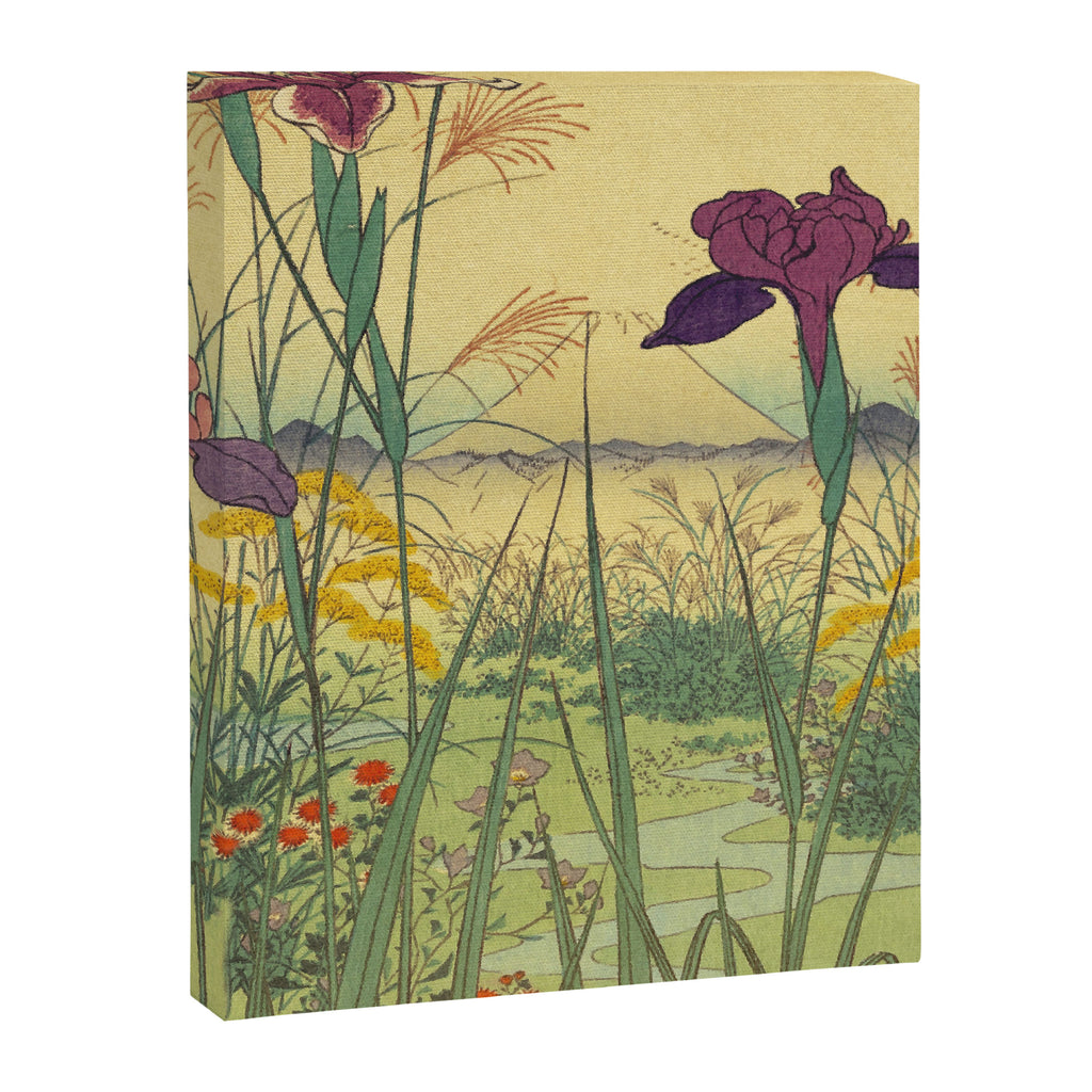 Hankjin Views - Nature Ukiyo Landscape in Green, Purple, Yellow & Orange Canvas Print Gallery Image 8