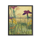 Hankjin Views - Nature Ukiyo Landscape in Green, Purple, Yellow & Orange Framed Canvas Print Gallery Image 8